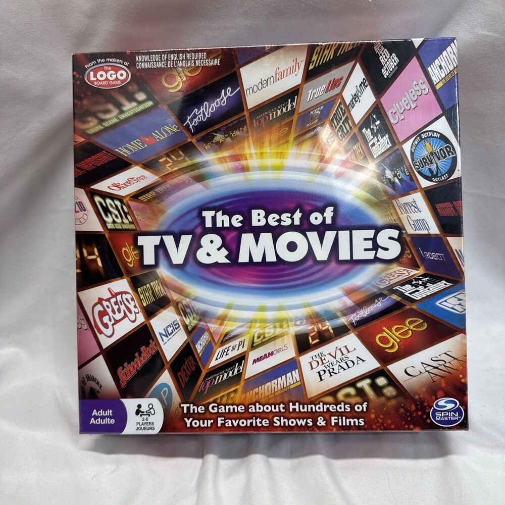 The Best of TV and Movies - Logo Board Game 2-6 Players Family Fun New Sealed